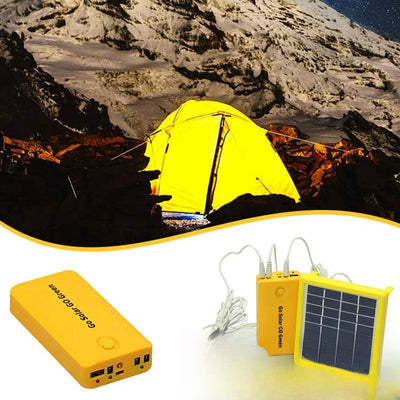 Kit éclairage LED camping avec panneau solaire USB