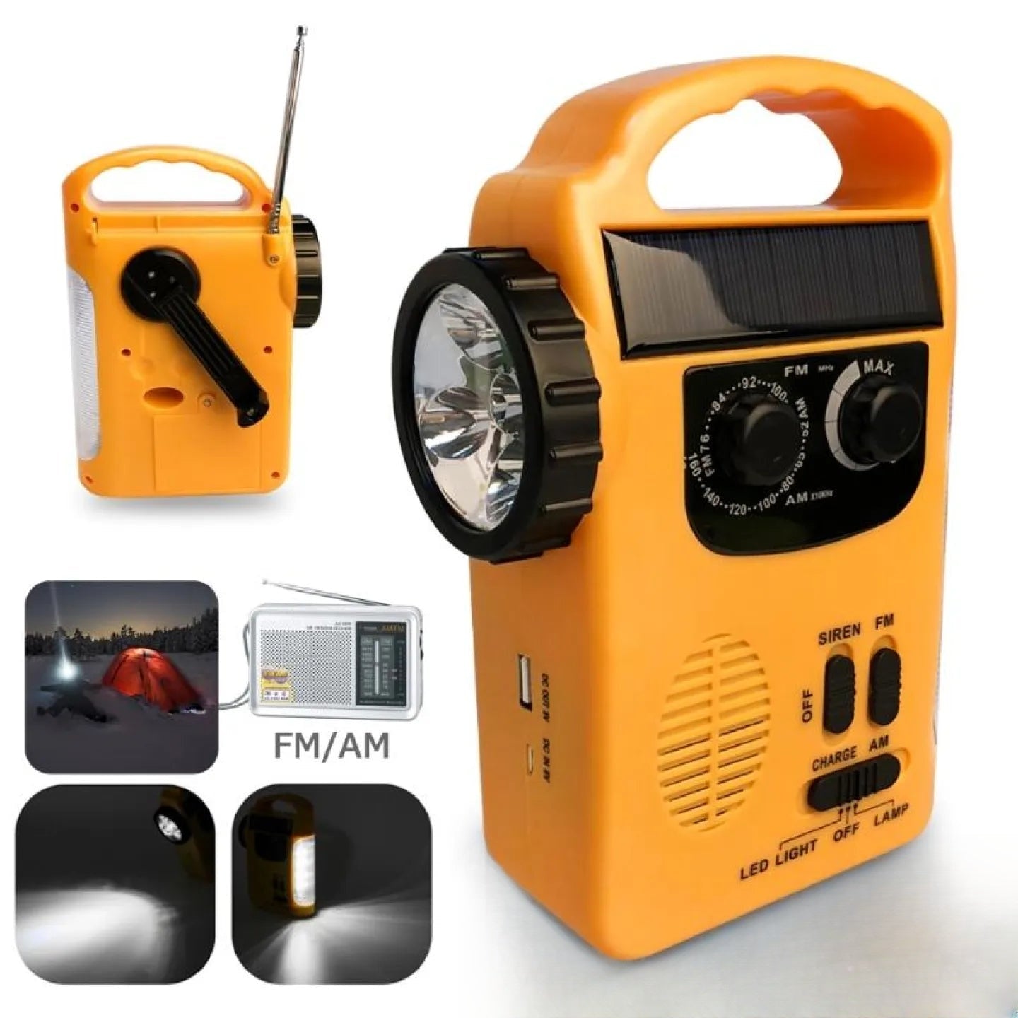 Kit de secours solaire énergie portable autonome radio lampe
