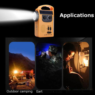 Kit de secours solaire applications lampe torche camping urgence