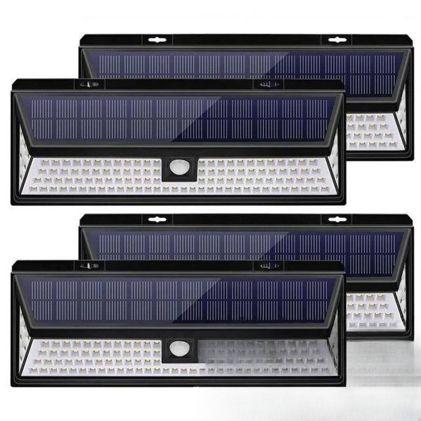 Lampe Solaire Murale 118 LED Lot de 4 Extérieur