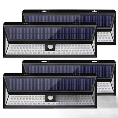 Lampe Solaire Murale 118 LED Lot de 4 Extérieur