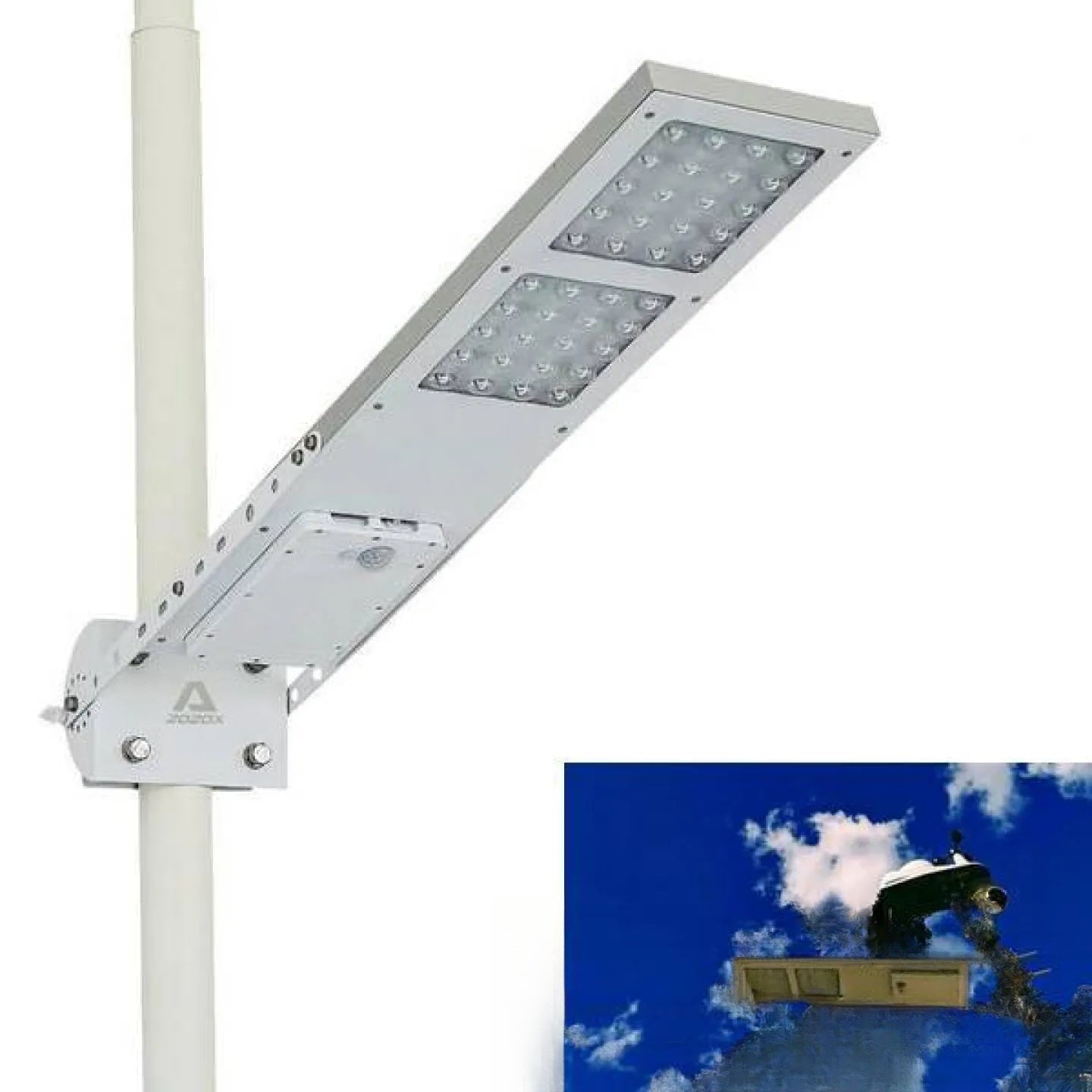 Lampadaire extérieur solaire design puissant 2500lm jardin