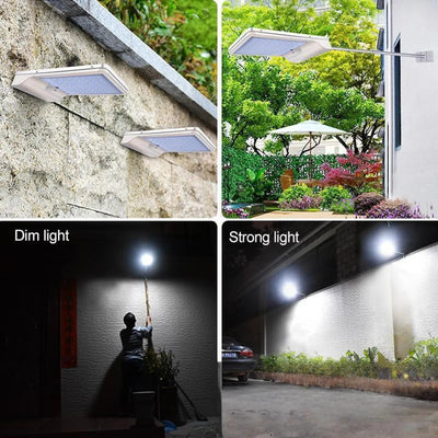Lampadaire solaire sans fil 1000lm installé sur un mur