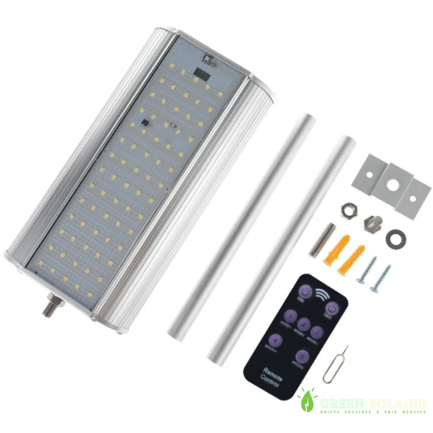 LAMPADAIRE D’ECLAIRAGE SOLAIRE LED AVEC TELECOMMANDE