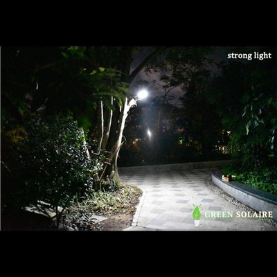 Lampadaire solaire LED avec détecteur, panneau solaire