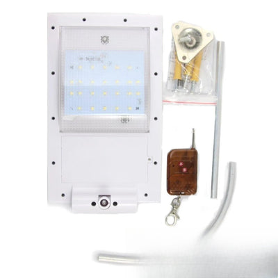 Lampadaire solaire LED avec télécommande, vue arrière