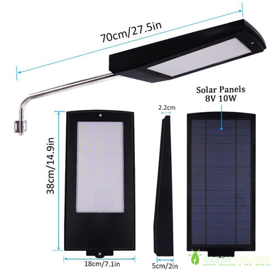 LAMPADAIRE SOLAIRE EXTÉRIEUR PUISSANT AVEC MAT