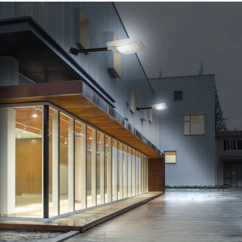 Lampadaire solaire blanc avec mât pour jardin 200W