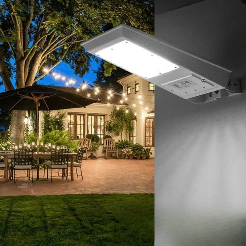 Lampadaire Solaire Blanc 2500lm Extérieur Autonome