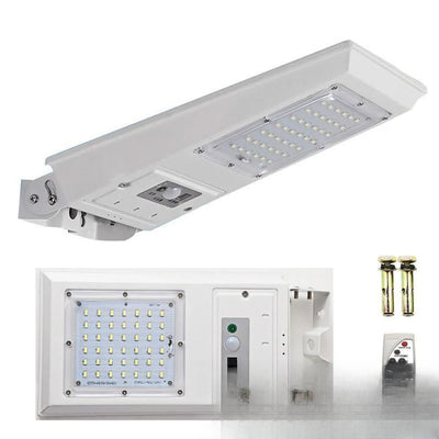 Lampadaire Solaire Blanc 2500lm Extérieur Autonome – installation sur mât au jardin