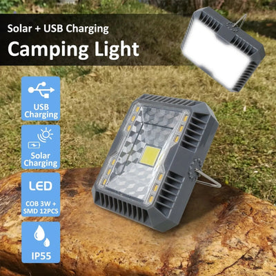 Lampe solaire camping LED portable extérieur