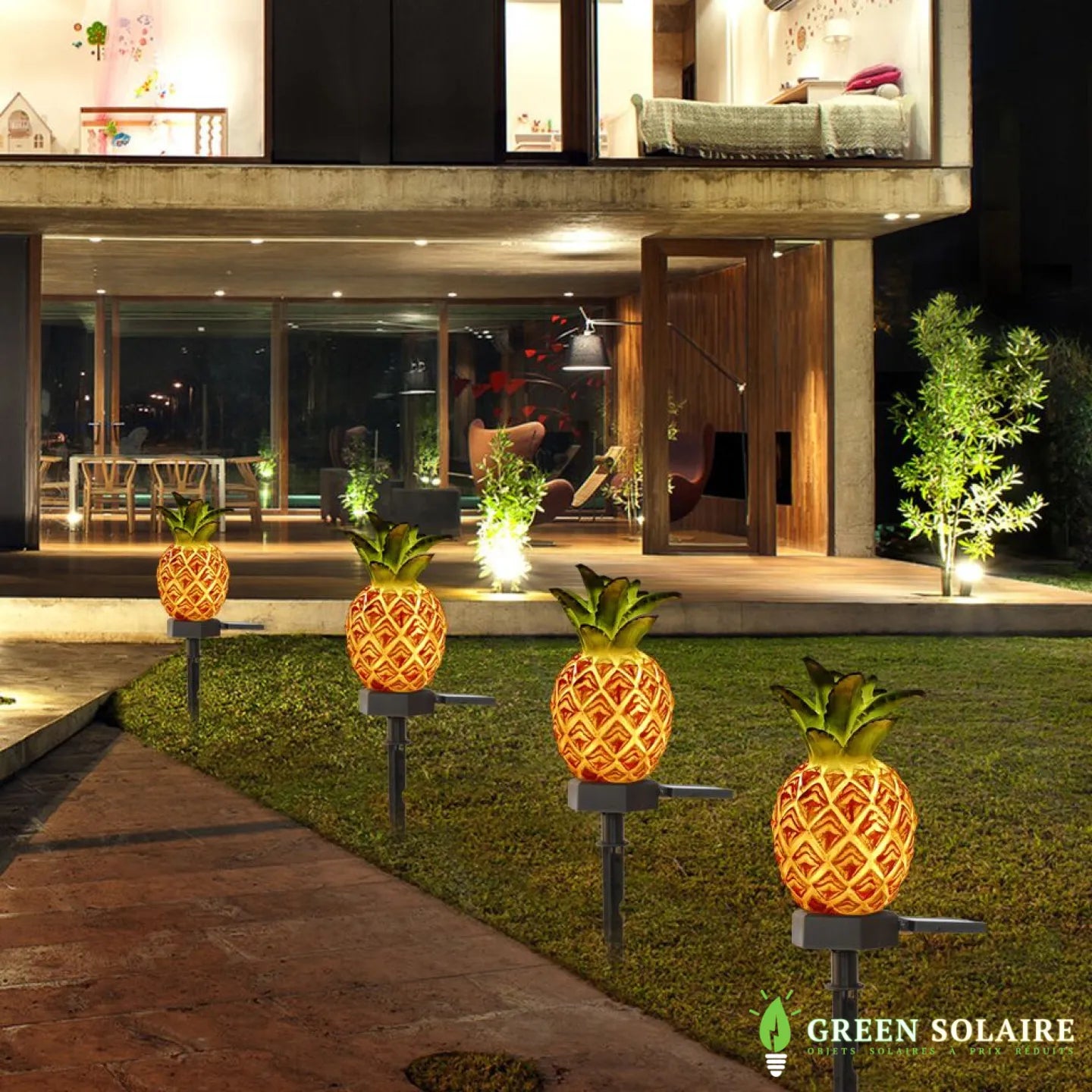 LAMPE ANANAS LUMINEUX SOLAIRE