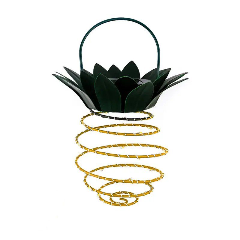 Lampe solaire ananas décorative