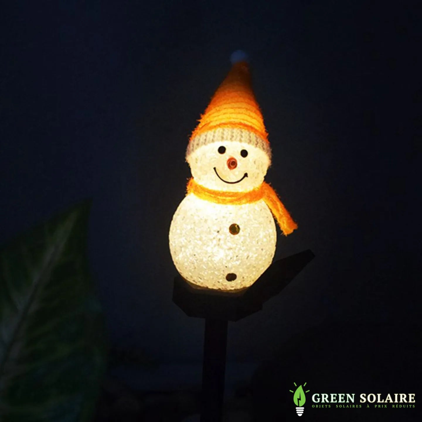 LAMPE SOLAIRE BONHOMME DE NEIGE