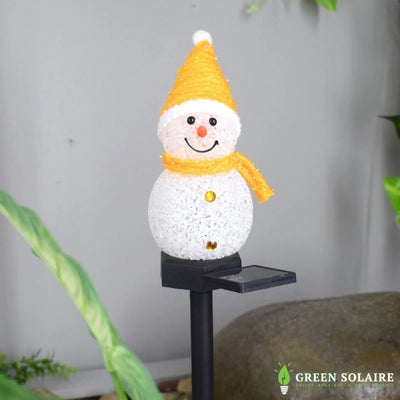 LAMPE SOLAIRE BONHOMME DE NEIGE