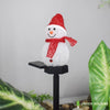 LAMPE SOLAIRE BONHOMME DE NEIGE - ROUGE