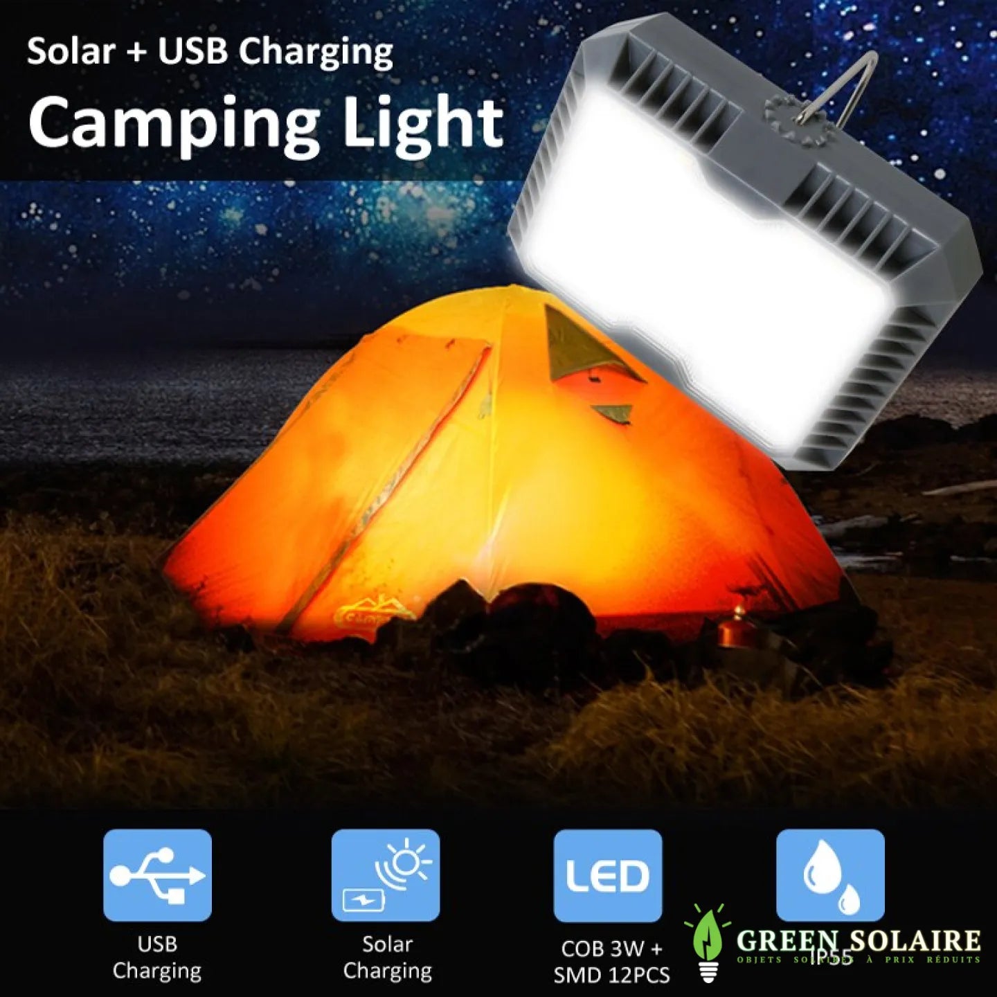 LAMPE SOLAIRE CAMPING