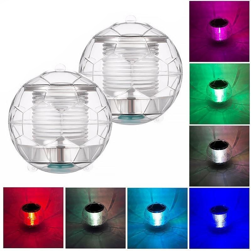 Lampe solaire piscine flottante multicolore LED 7 couleurs