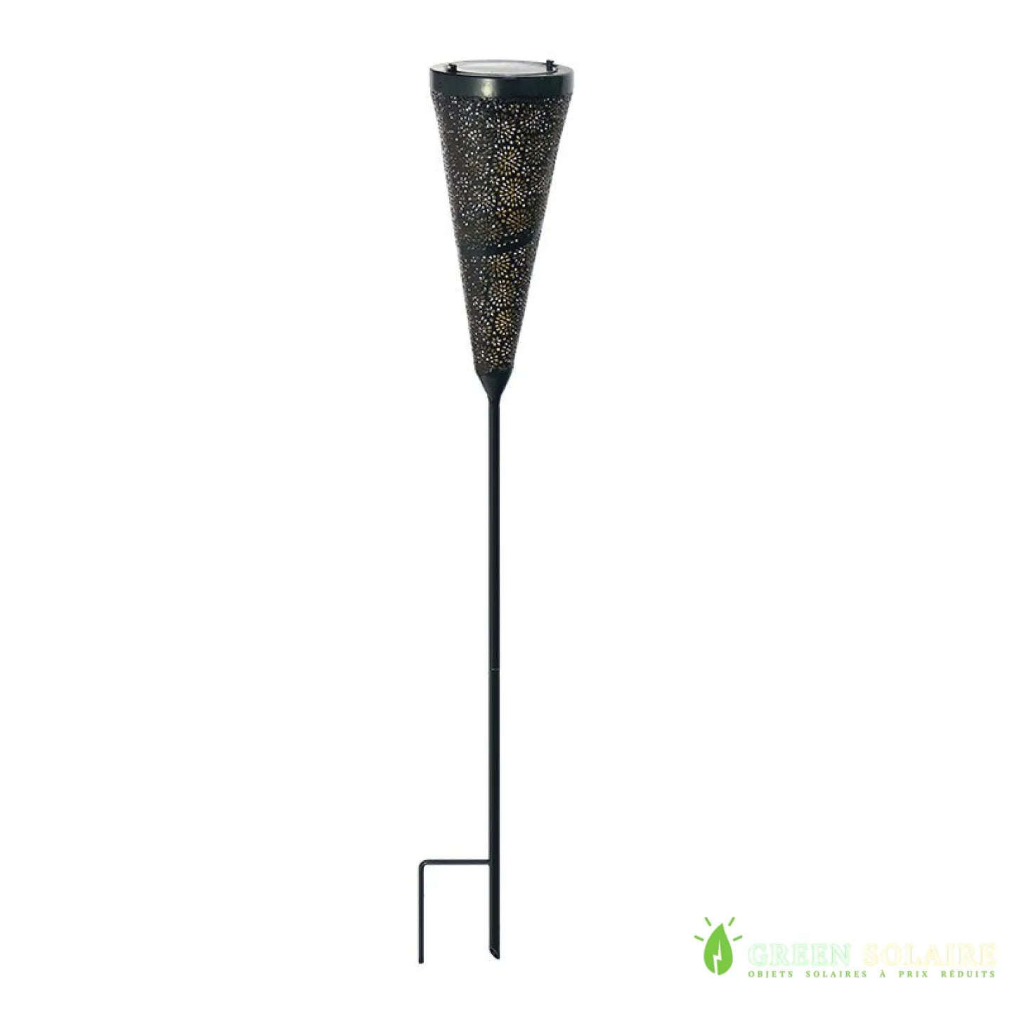 LAMPE SOLAIRE EN FER FORGÉ DE JARDIN À PLANTER