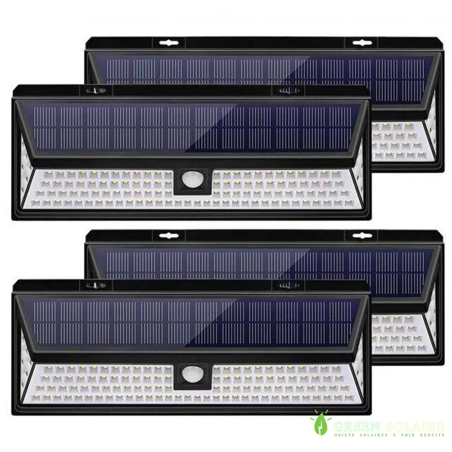 LAMPE SOLAIRE MURALE 118 LED - LOT DE 4