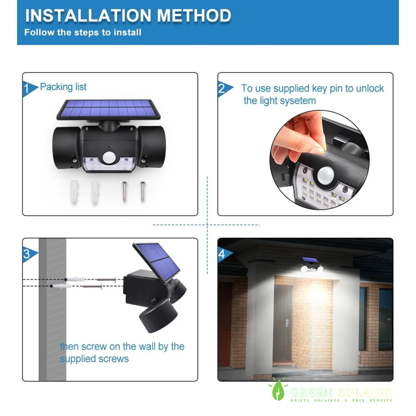 Lampe Solaire Oracle à Spots Orientables