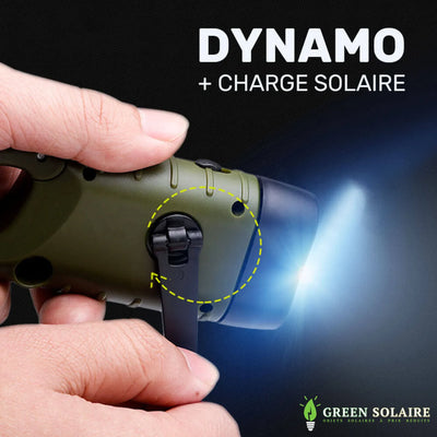 LAMPE TORCHE SOLAIRE AVEC DYNAMO