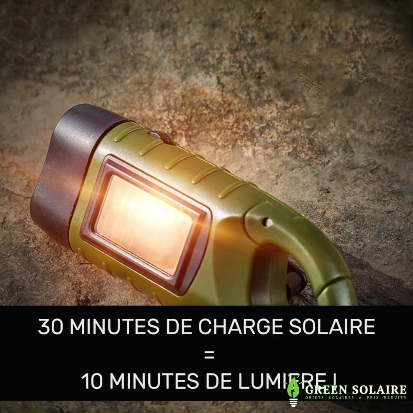 LAMPE TORCHE SOLAIRE AVEC DYNAMO