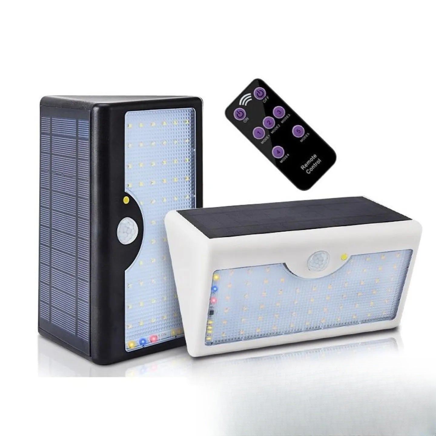 Lampe solaire extérieure puissante 1300lm façade maison - vue produit