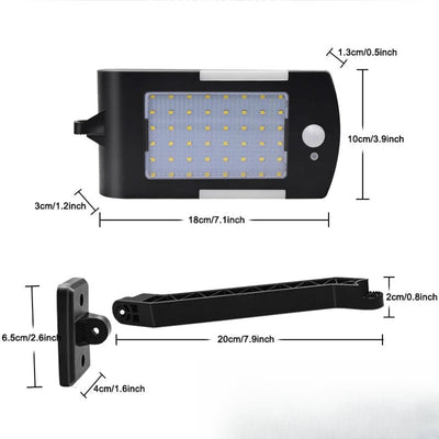 Lampe LED solaire imperméable - dimensions