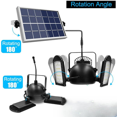 Lampe solaire d'intérieur à panneaux orientables 180°
