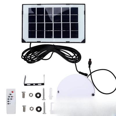 Lampe solaire intérieure panneau câble télécommande et fixation