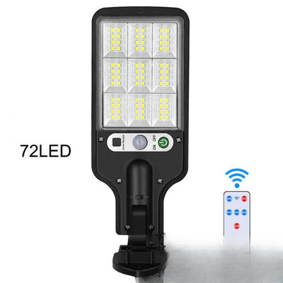 Lampadaire solaire mural 72 LED pour façade et jardin