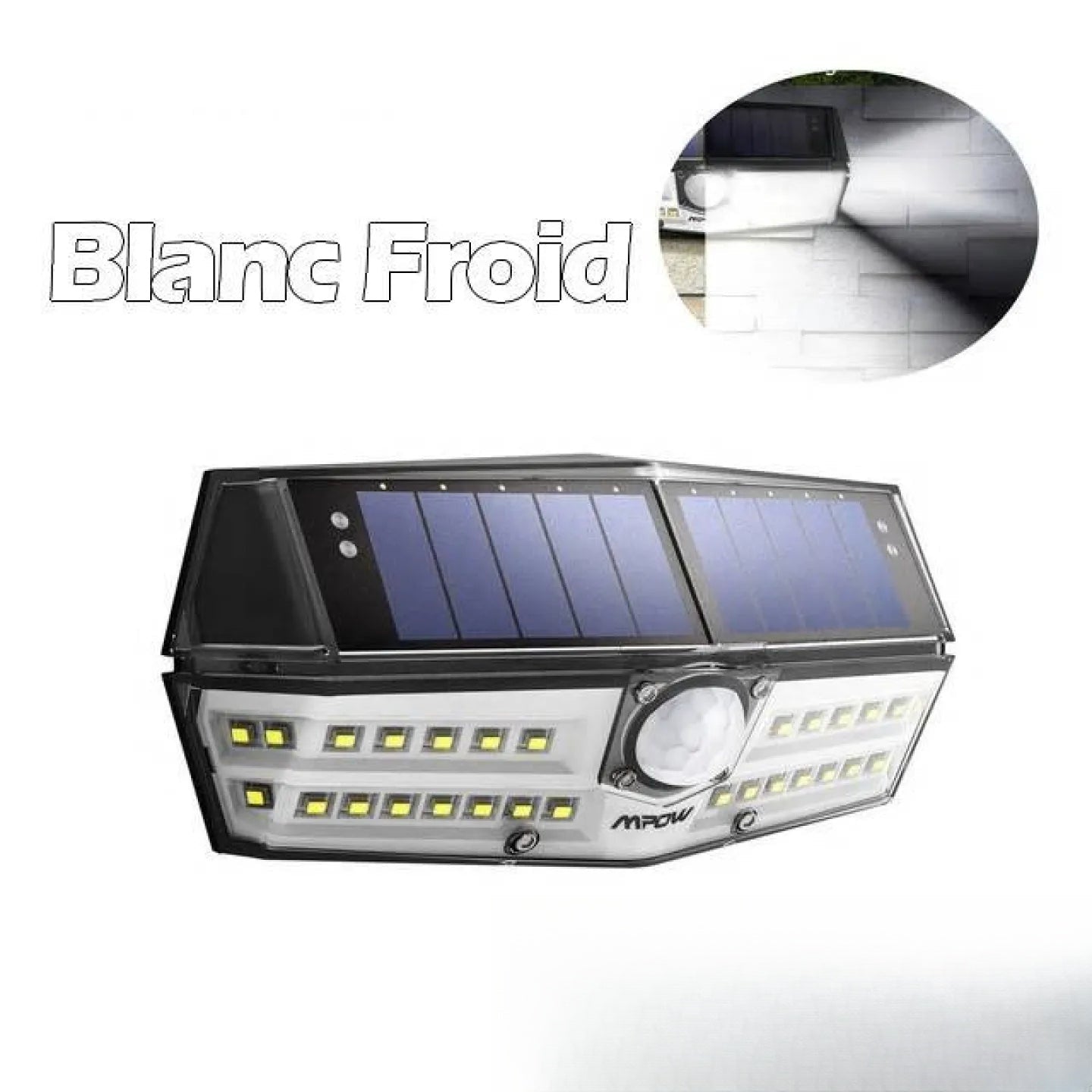 Lampe Solaire Moderne IP67 Extérieure LED Blanc Froid