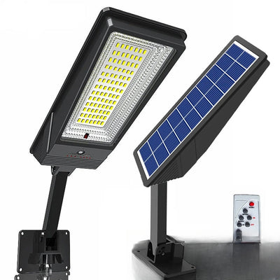 Lampadaire solaire noir LED pour jardin et allée
