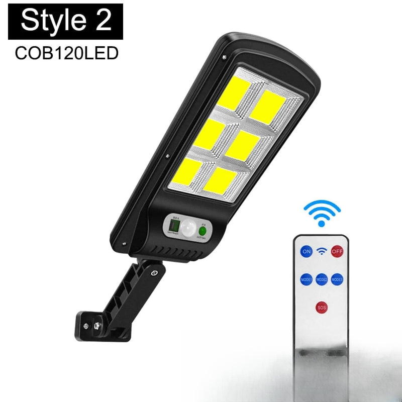 Lampe solaire orientable avec télécommande LED extérieure - vue produit