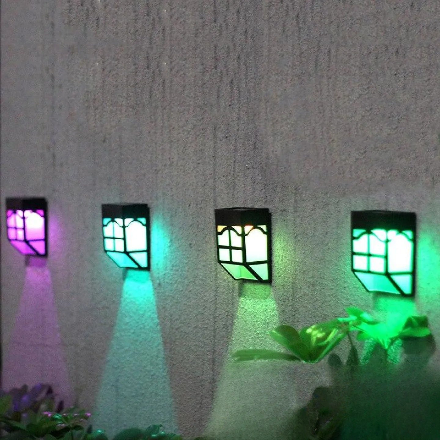 Lampe Solaire Couleur RGB LED Multicolore Jardin