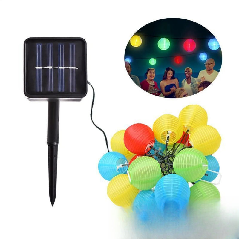 Guirlande Solaire Lanternes Asiatiques LED Décorative