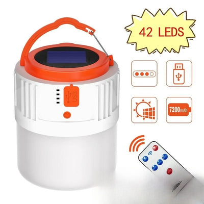Lanterne solaire de camping LED portable rechargeable 42 LED