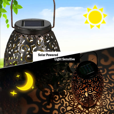 Lanterne Solaire Décorative LED Blanc Chaud Jardin Extérieur – lanterne décorative au jardin