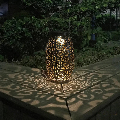 Lanterne Solaire Décorative LED Blanc Chaud Jardin Extérieur – recharge solaire autonome, sans fil