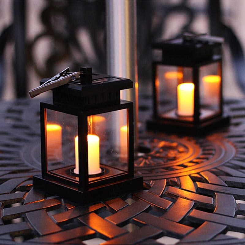 Lanterne solaire effet flamme