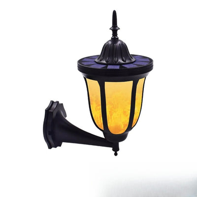 Lanterne Murale Solaire Extérieur Effet Flamme LED – recharge solaire autonome, sans fil
