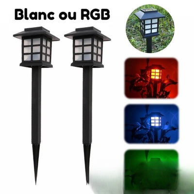 Lanterne Solaire Japonaise à Planter LED — Blanc ou RGB