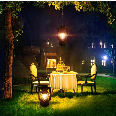 Lanterne Solaire Vintage Puissante LED Jardin Extérieur – lanterne posée dans le jardin