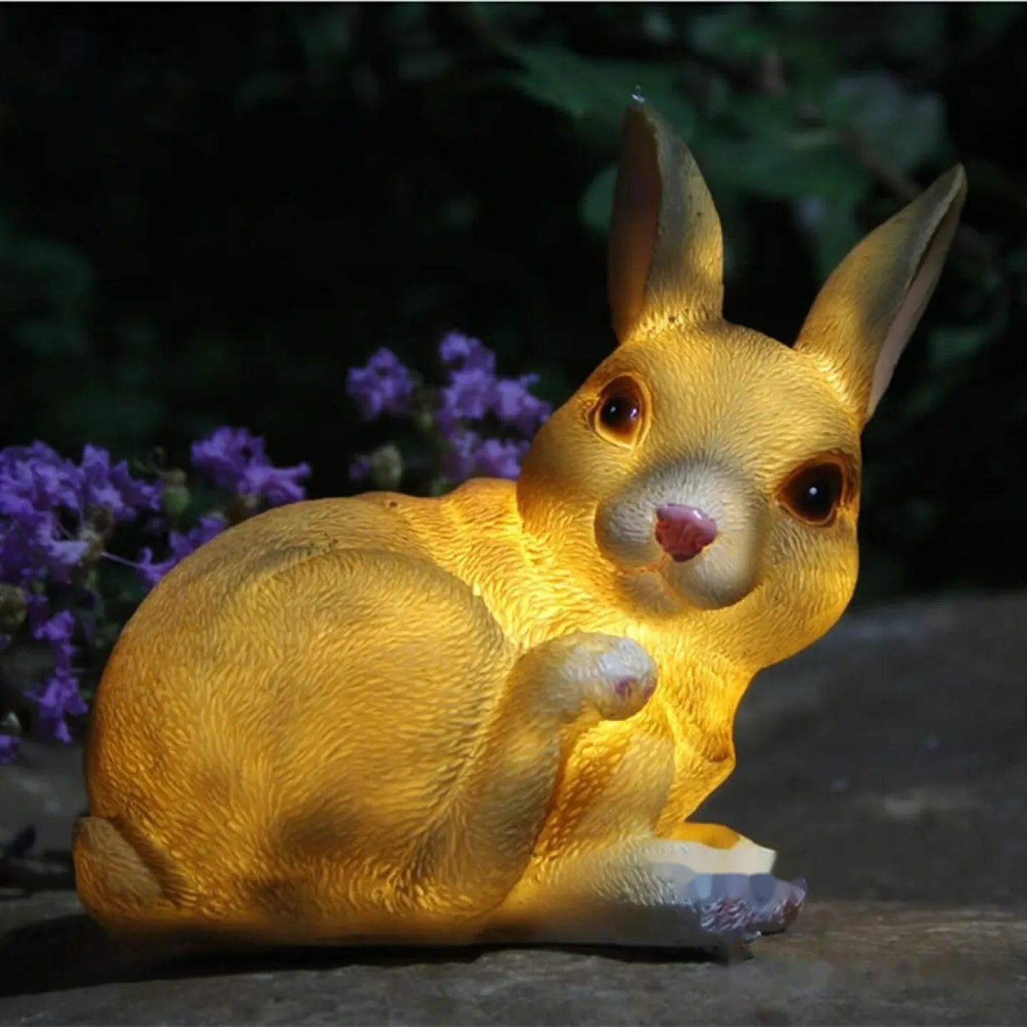 Lampe solaire décorative lapin LED animal de jardin