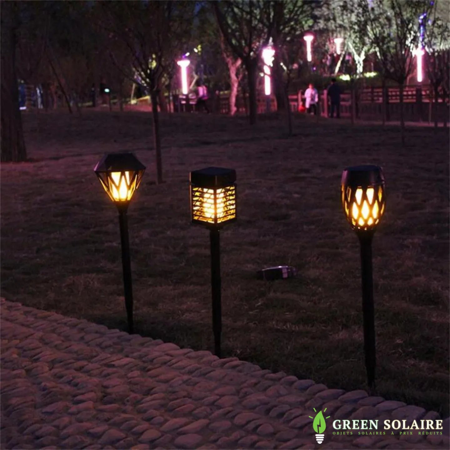 LUMINAIRE SOLAIRE DE JARDIN EFFET FLAMME