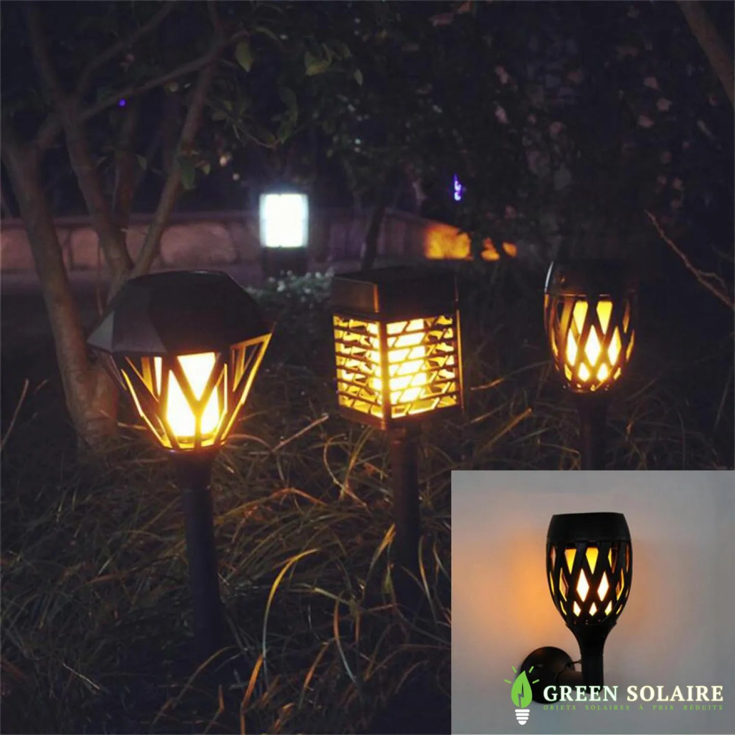 LUMINAIRE SOLAIRE DE JARDIN EFFET FLAMME