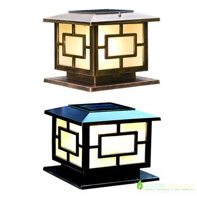 LUMINAIRE SOLAIRE RETRO POUR PILIER DE PORTAIL