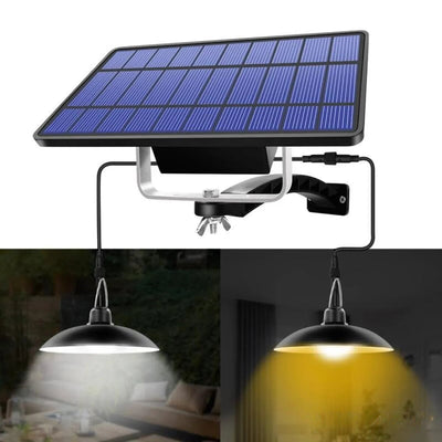 Lustre suspendu solaire extérieur LED jardin