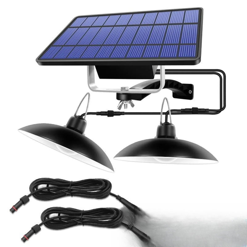 Lustre suspendu solaire extérieur LED jardin